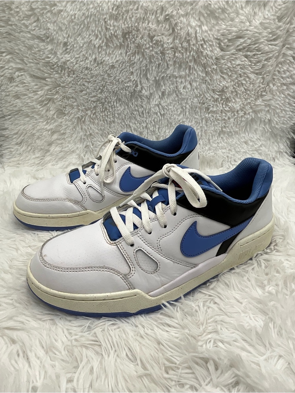 Nike Full Force Sneakers Size 11 Low White Blue Black Low-Top COA